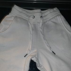 white sweatpants